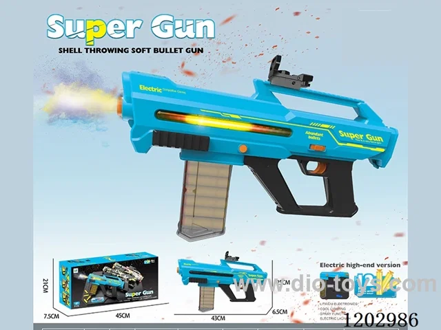 automatic soft bullet gun with light/spray