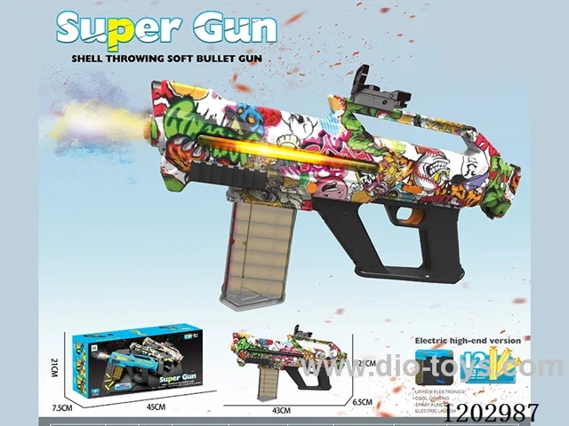 automatic soft bullet gun with light/spray
