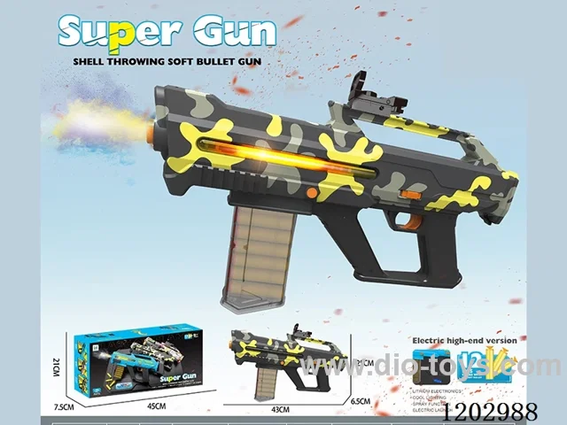 automatic soft bullet gun with light/spray