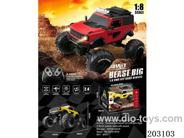 1/8 Prancing Horse RC Climbing Car 2.4G included battery