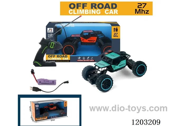 1:12 alloy 4 ch climbing RC car (with lights, included battery)