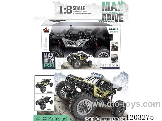 1:8 4WD alloy off-road climbing car with light included battery