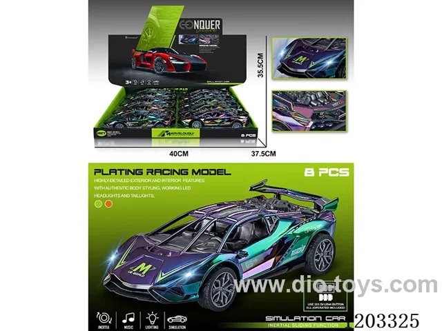 8PCS inertia car W L/M 2 colors mixed
