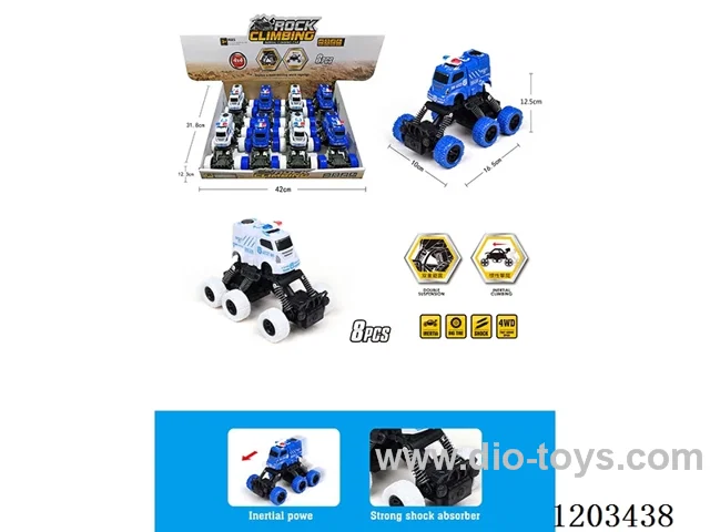 8PCS 6 Wheel Climbing Police Vehicle