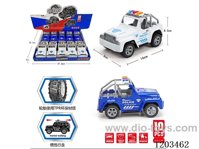 10PCS Inertial Mako Police Car