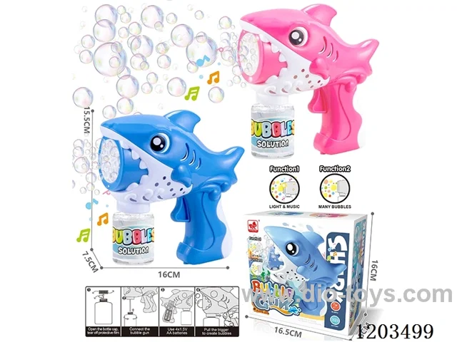 Automatic Bubble Gun 2 colors mixed W L/M（95ML bubble water）4*AA not included