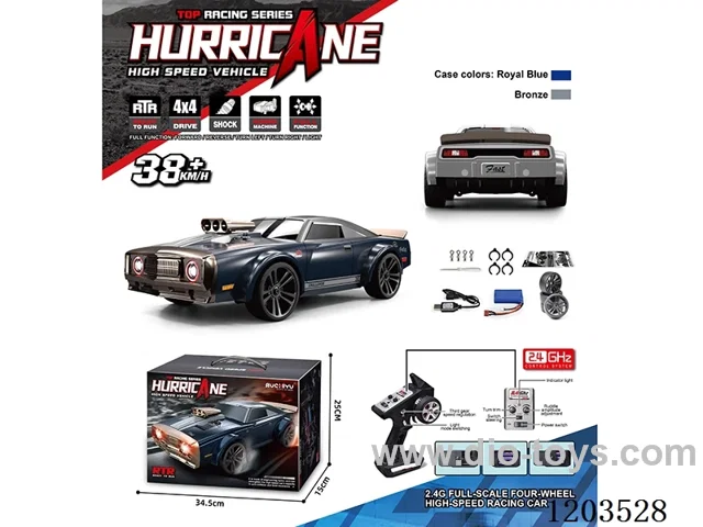 1/16 RC 4WD Flat Track Drift (Muscle Car) Demon Angel Eye Headlights (7 Modes), Tail Lights/Battery Included