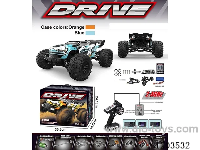 1/16 RC 4WD Bigfoot (pickup) brushless version w/LED headlights w/batteries included