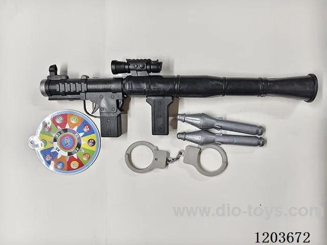 Solid color bazooka with handcuffs target
