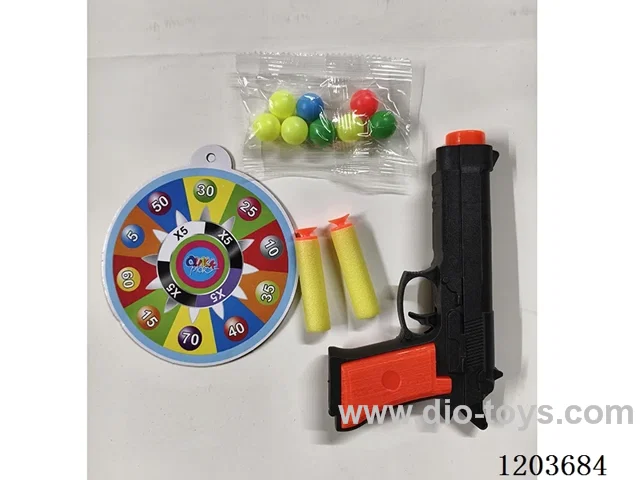 solid color eva. ping pong gun with target