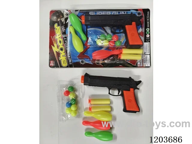 solid color eva. ping pong gun with bowling ball