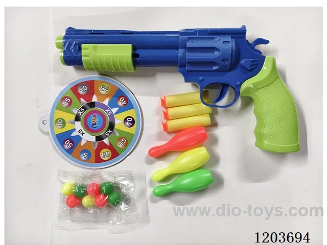 solid color EVA. ping pong gun with bowling target