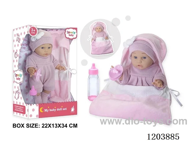 12-inch doll with sleeping bag
