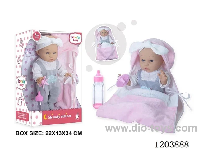 12-inch doll with sleeping bag