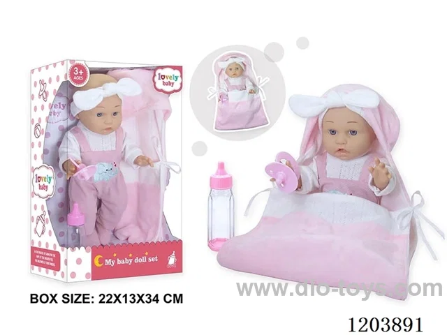 12-inch doll with sleeping bag