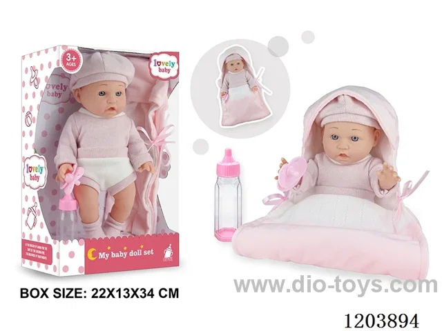 12-inch doll with sleeping bag