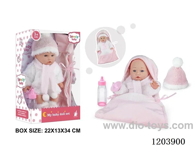 12-inch doll with sleeping bag