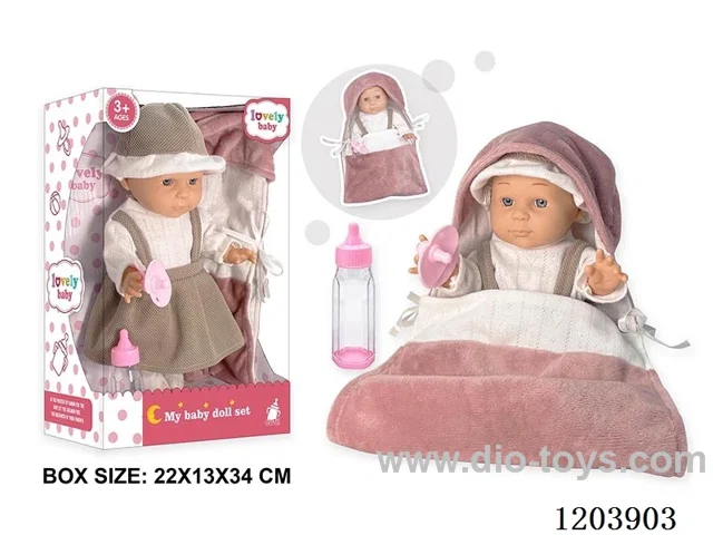 12-inch doll with sleeping bag