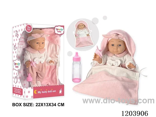 12-inch doll with sleeping bag
