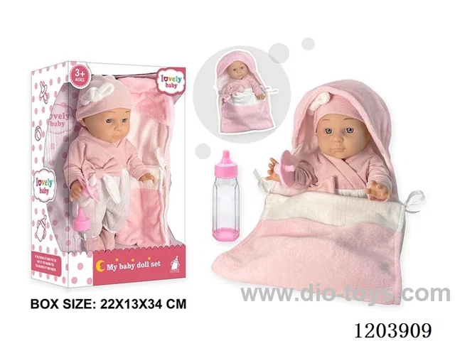 12-inch doll with sleeping bag