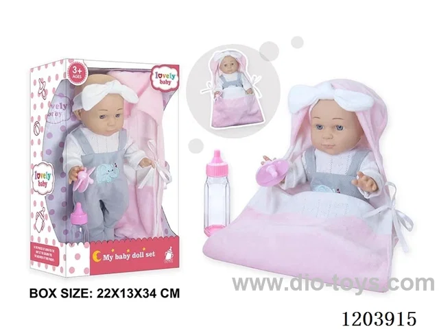 12-inch doll with sleeping bag