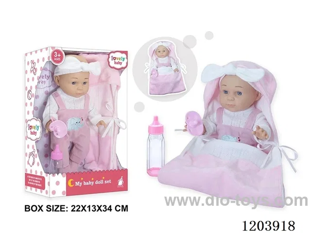 12-inch doll with sleeping bag