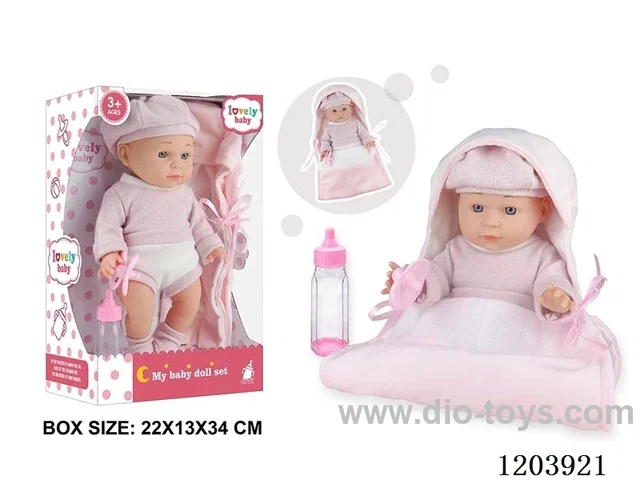 12-inch doll with sleeping bag