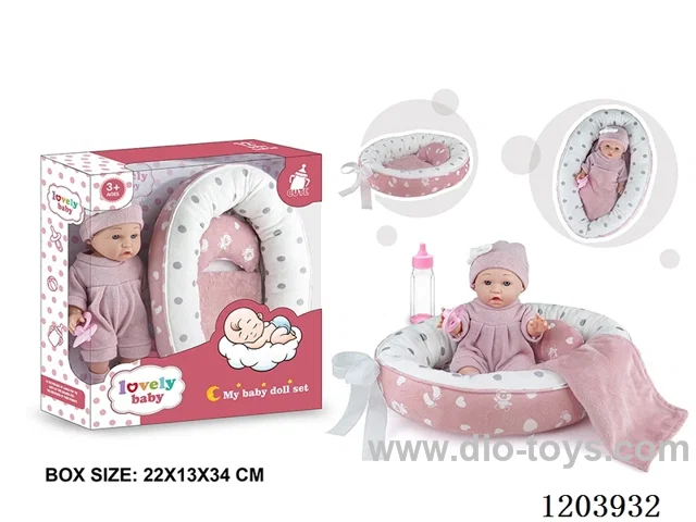 15-inch doll with baby cradle