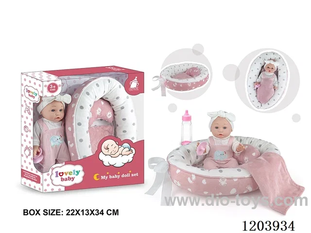17-inch doll with baby cradle