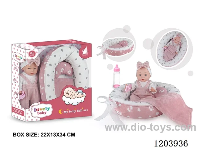 19-inch doll with baby cradle
