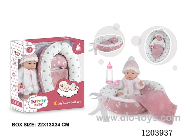 20-inch doll with baby cradle