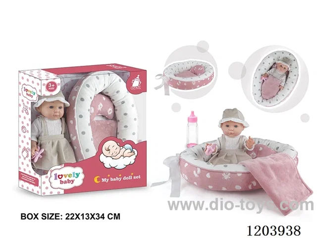 21-inch doll with baby cradle