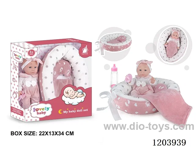 22-inch doll with baby cradle