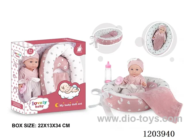 23-inch doll with baby cradle