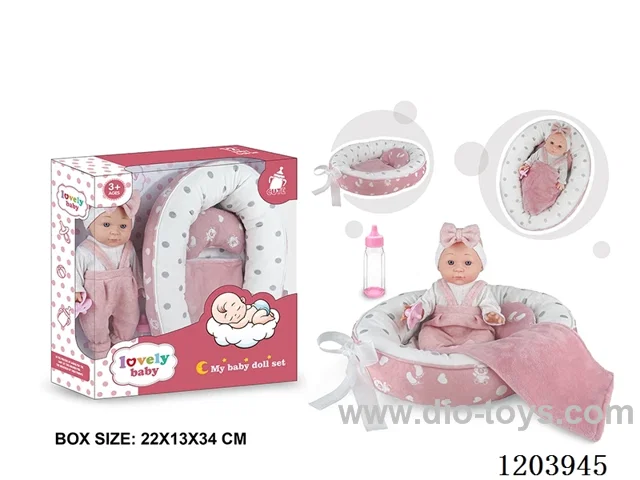 28-inch doll with baby cradle