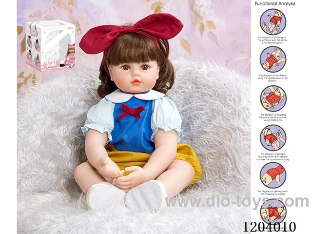 60cm doll (wig cover) with bottle, magnetic pacifier, diaper, birth card, shoes, gravity sensing voice function