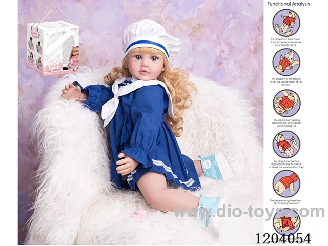 60cm doll (wig cover) with bottle, magnetic pacifier, diaper, birth card, shoes, gravity sensing voice function