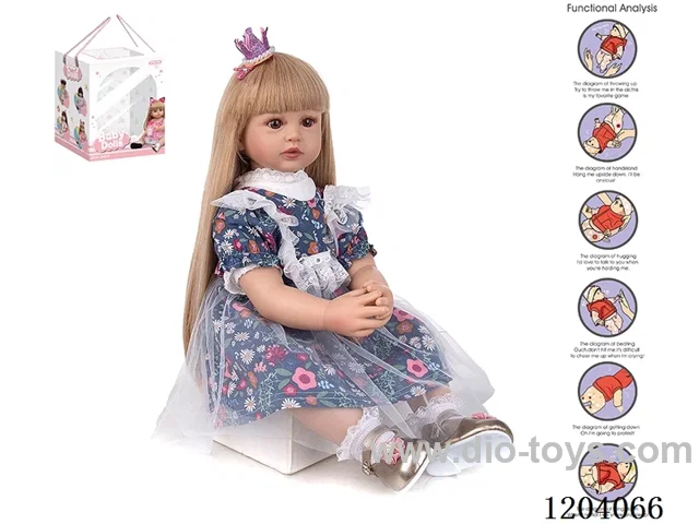 60cm doll (wig cover) with bottle, magnetic pacifier, diaper, birth card, shoes, gravity sensing voice function