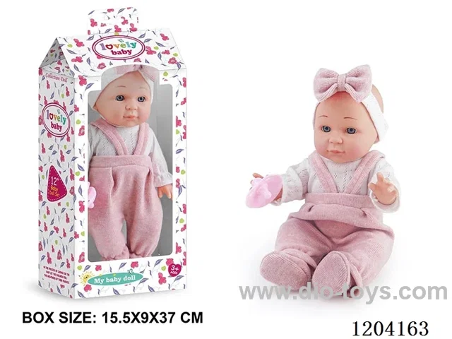 12 inch vinyl doll with pacifier