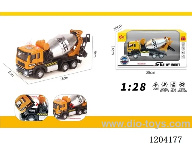 1:28 Alloy pulled-back sand mixer car with light music/water spray