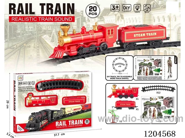 (GCC) Electric Light Music Track Train (battery not included)