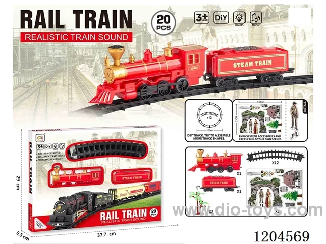 (GCC) Electric light music track train (included battery) Lithium battery with USB cable