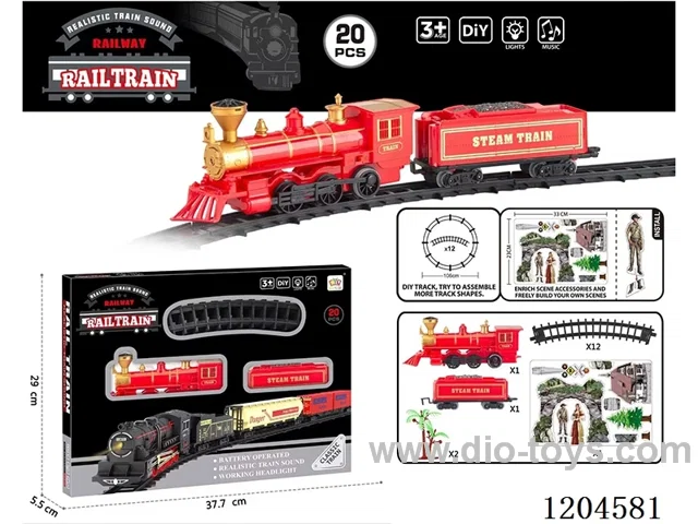 (GCC) Electric light music track train (included battery) Lithium battery with USB cable