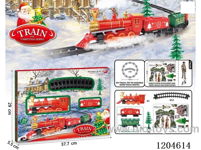 (GCC) Electric Light Music Christmas Rail Train (battery not included)