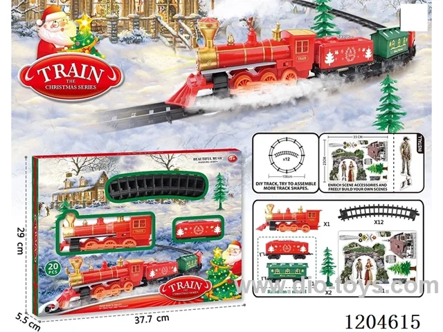 (GCC) Electric light Music Christmas rail train (included battery) Lithium battery with USB cable