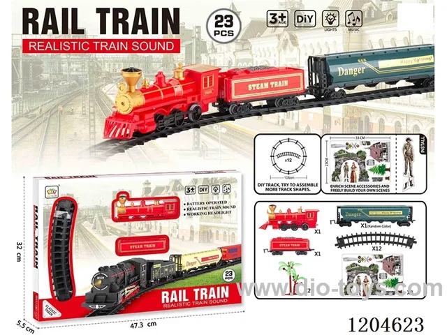 (GCC) Electric light music track train (included battery) Lithium battery with USB cable