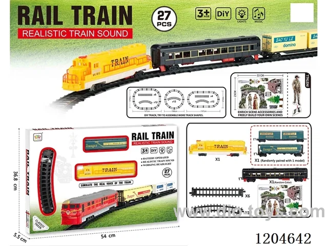 (GCC) (New) Electric Light Music Track Train (battery not included)