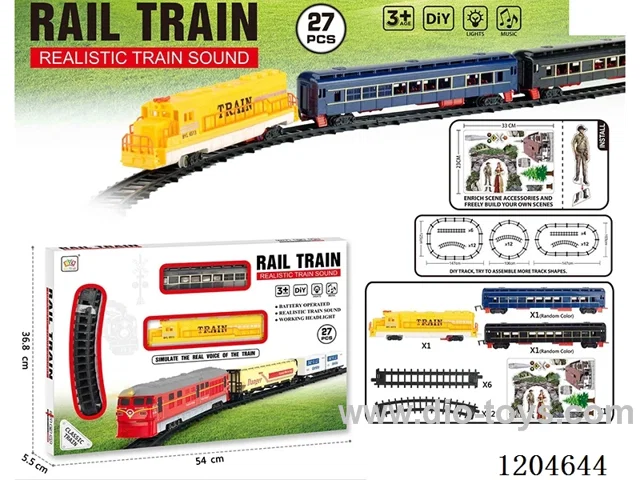 (GCC) (New) Electric Light Music track train (included battery) Lithium battery with USB cable