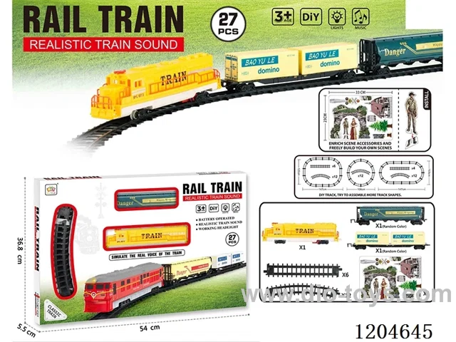 (GCC) (New) Electric Light Music Track Train (battery not included)