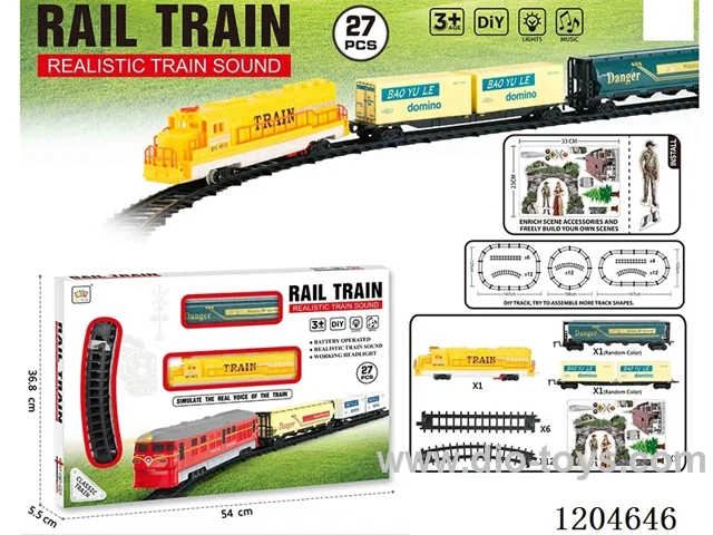 (GCC) (New) Electric Light Music track train (included battery) Lithium battery with USB cable